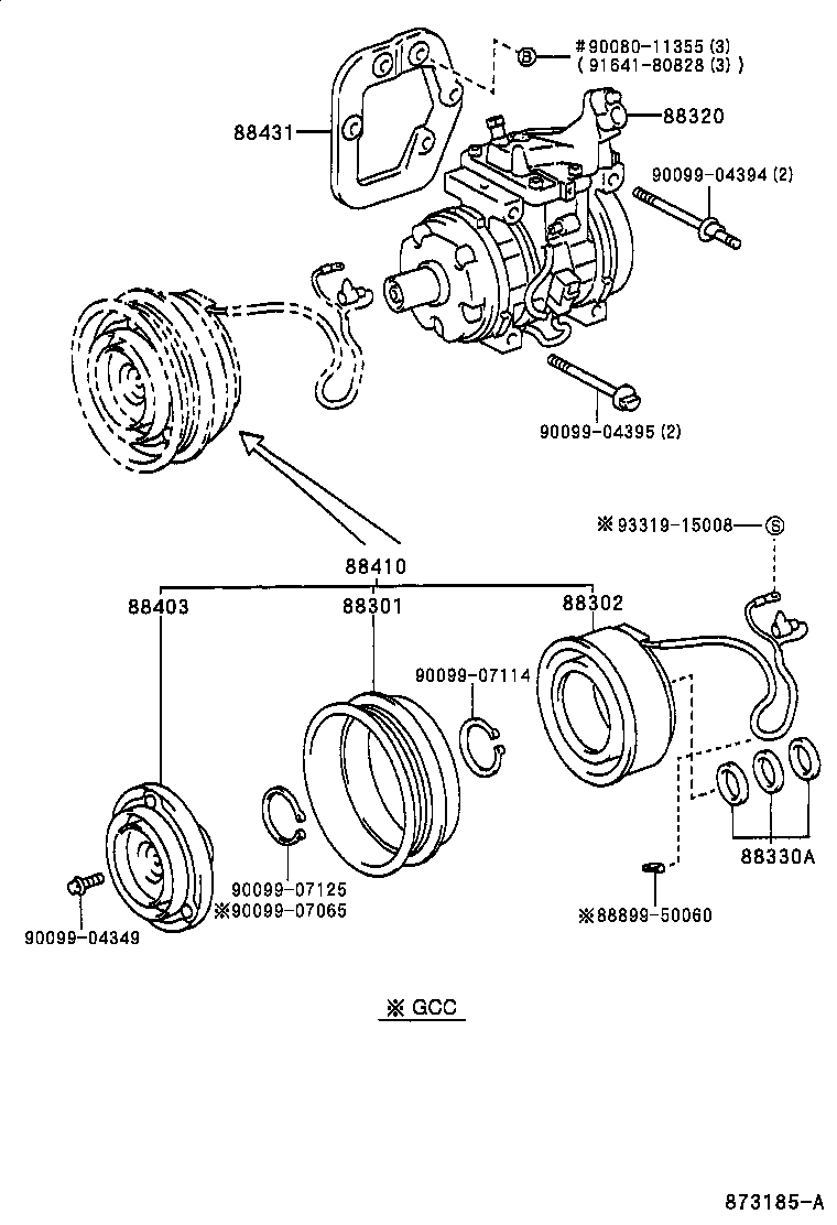  ES300 |  HEATING AIR CONDITIONING COMPRESSOR