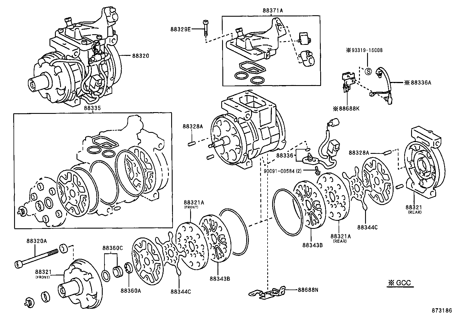  ES300 |  HEATING AIR CONDITIONING COMPRESSOR