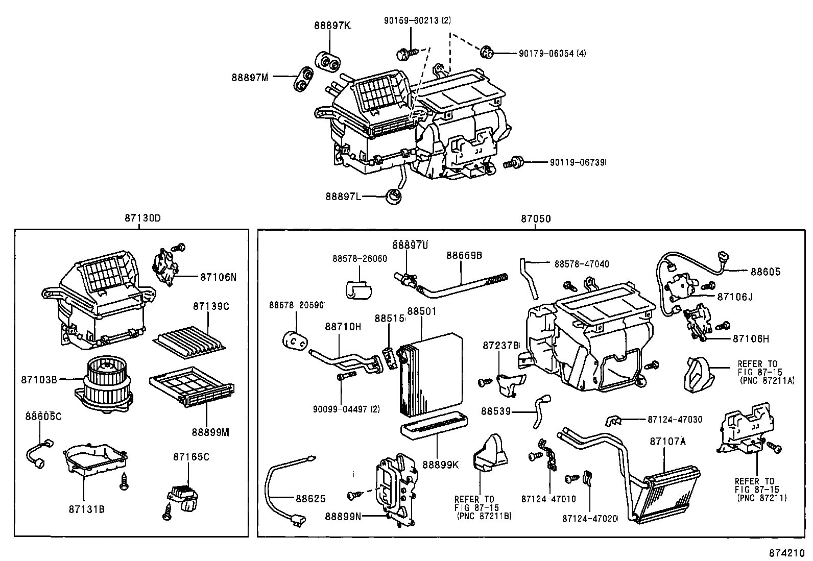  PRIUS |  HEATING AIR CONDITIONING COOLER UNIT