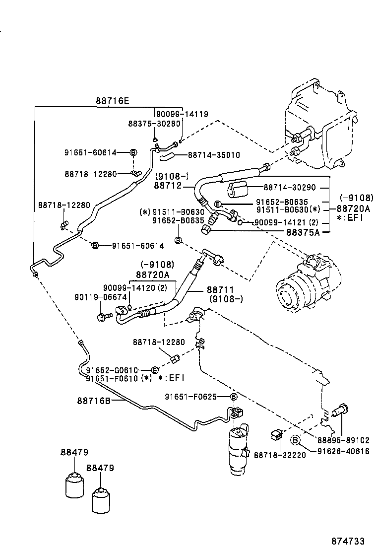  HILUX 4RUNNER 4WD |  HEATING AIR CONDITIONING COOLER PIPING
