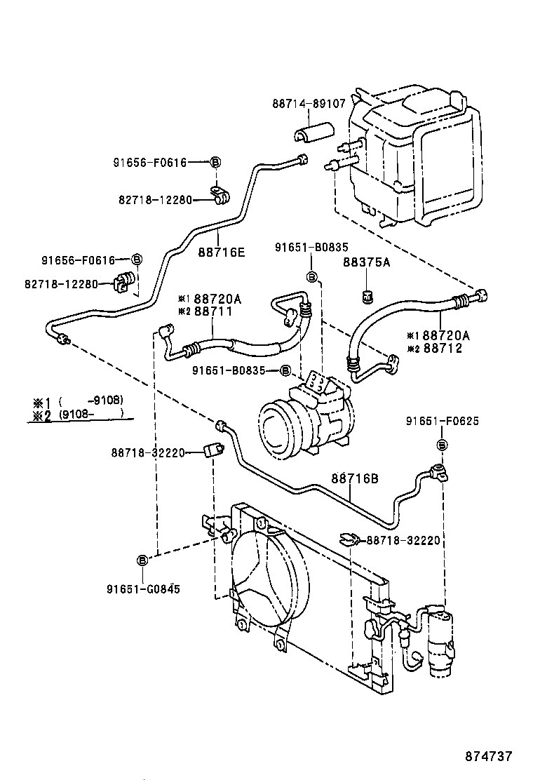 HILUX 4RUNNER 4WD |  HEATING AIR CONDITIONING COOLER PIPING