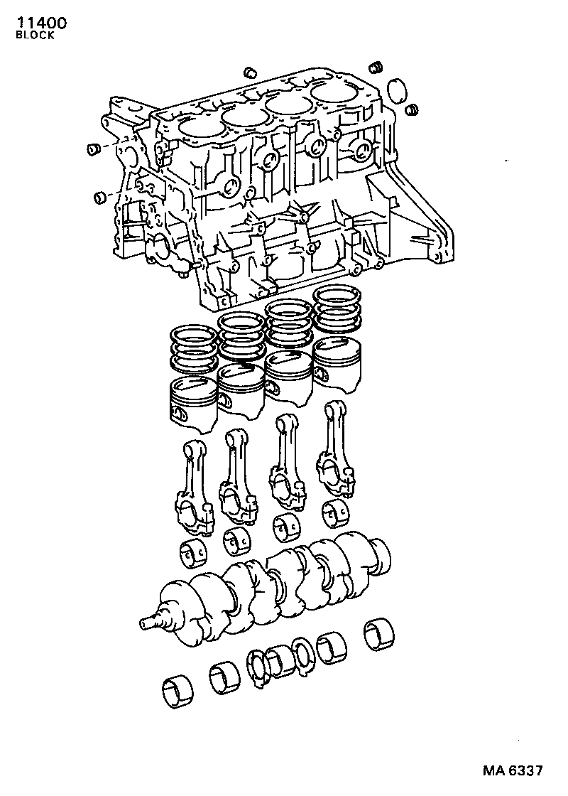  MODEL F |  SHORT BLOCK ASSEMBLY