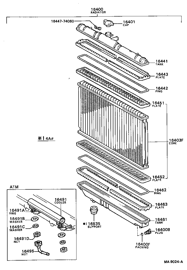  CELICA |  RADIATOR WATER OUTLET