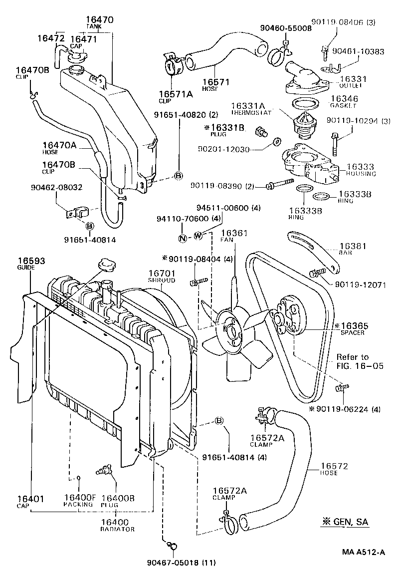  DYNA 200 |  RADIATOR WATER OUTLET