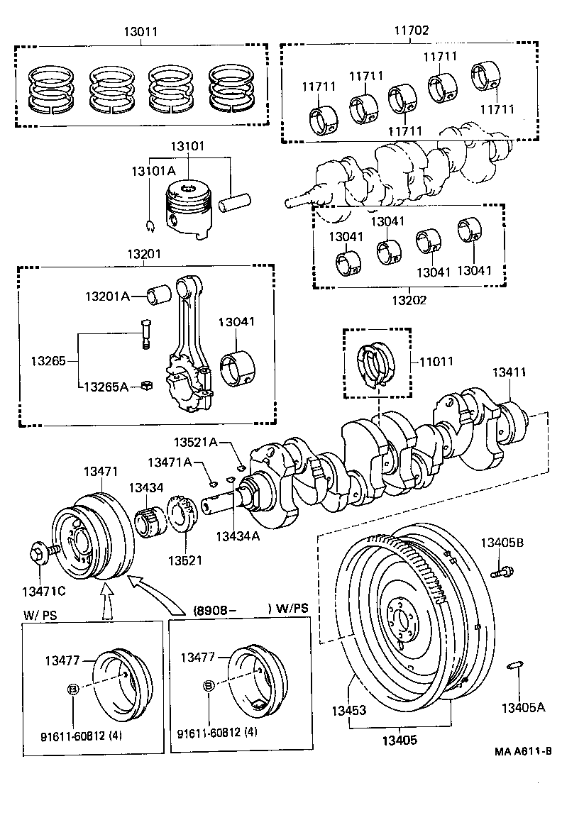  HILUX 4RUNNER 4WD |  CRANKSHAFT PISTON