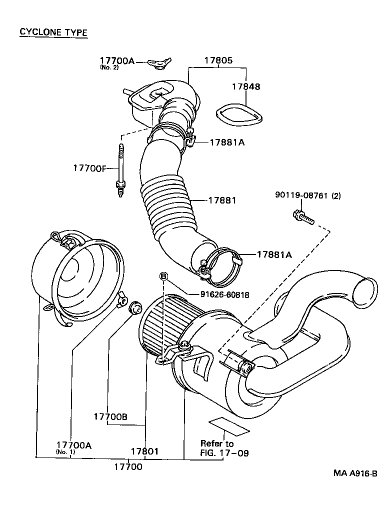 HILUX 4RUNNER 4WD |  AIR CLEANER