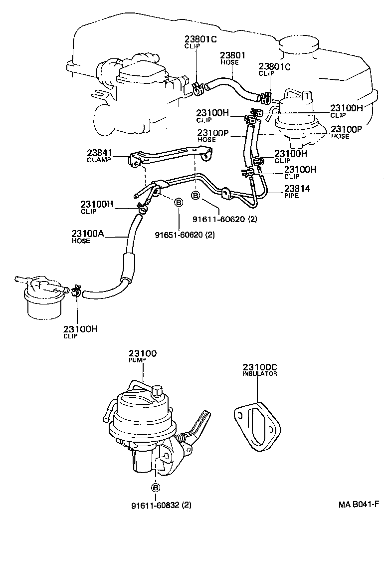  HILUX 4RUNNER 4WD |  FUEL PUMP PIPE