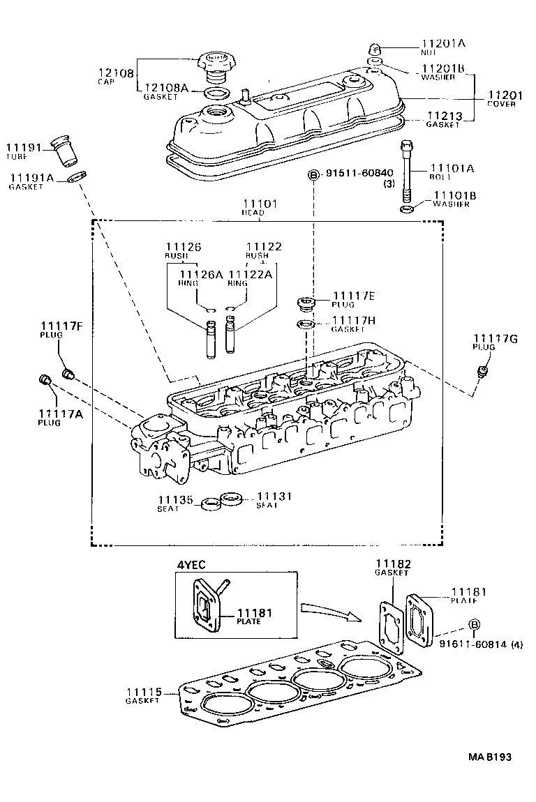  MODEL F |  CYLINDER HEAD