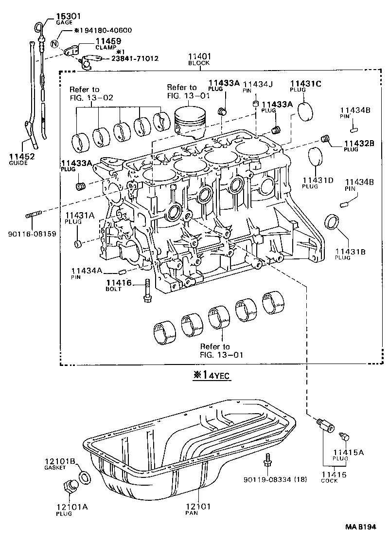  MODEL F |  CYLINDER BLOCK