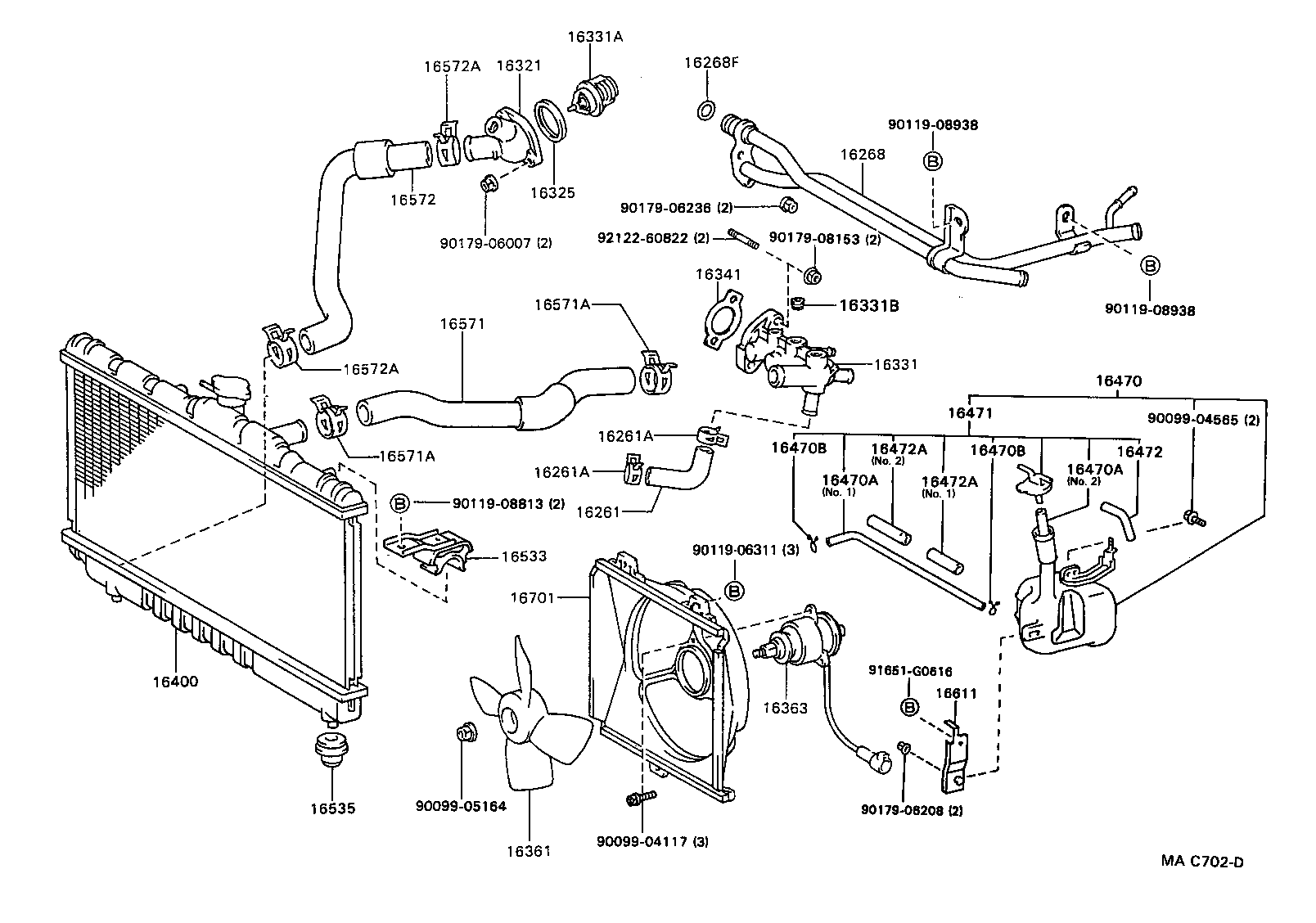  CELICA |  RADIATOR WATER OUTLET