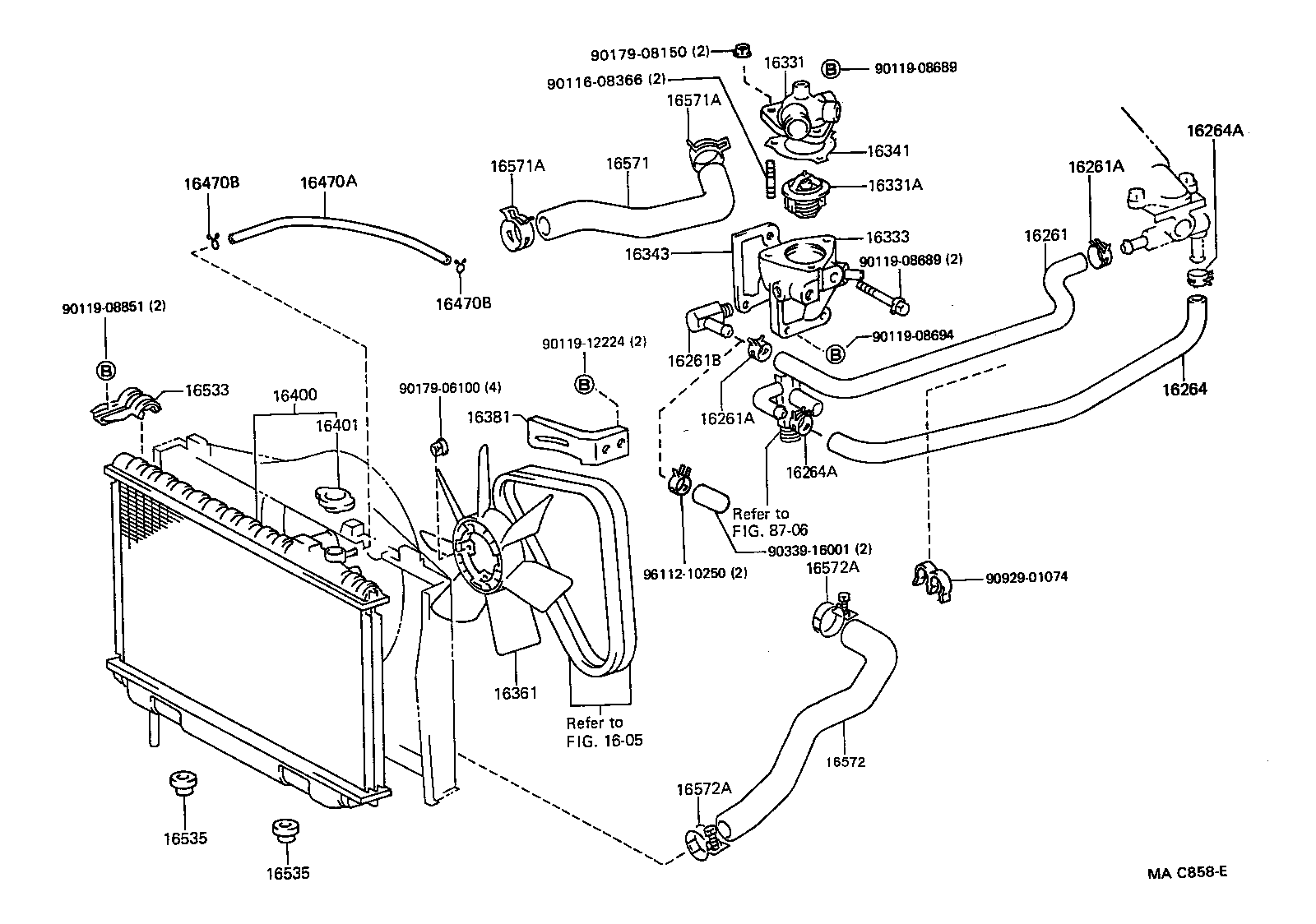  CROWN |  RADIATOR WATER OUTLET