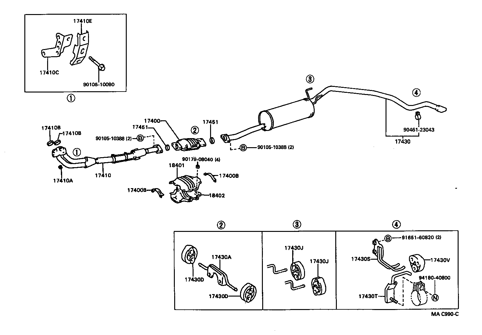  HILUX 4RUNNER 4WD |  EXHAUST PIPE