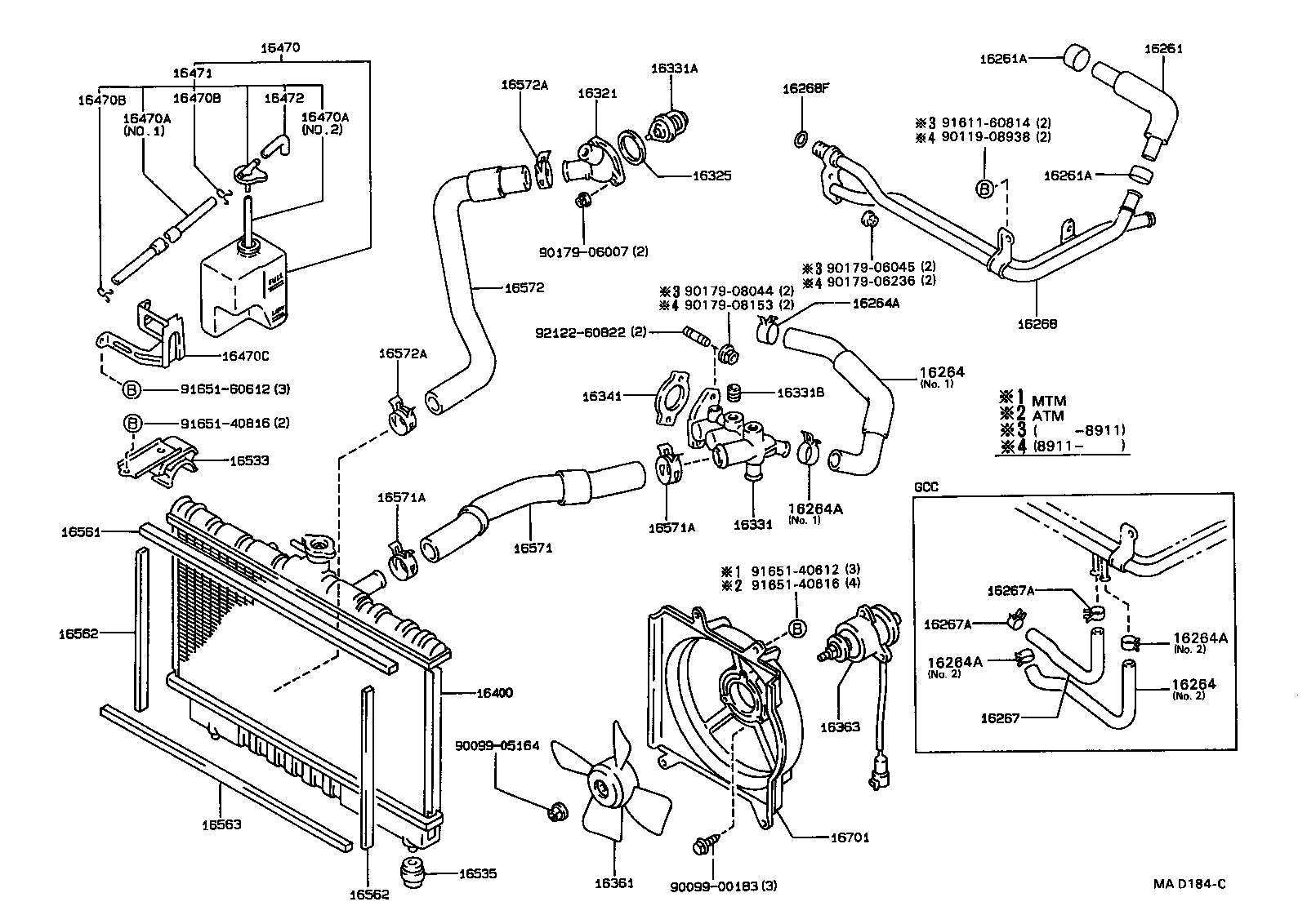  CORONA CARINA 2 |  RADIATOR WATER OUTLET