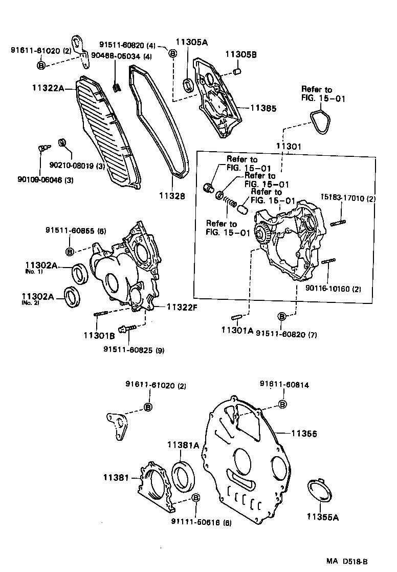  COASTER |  TIMING GEAR COVER REAR END PLATE