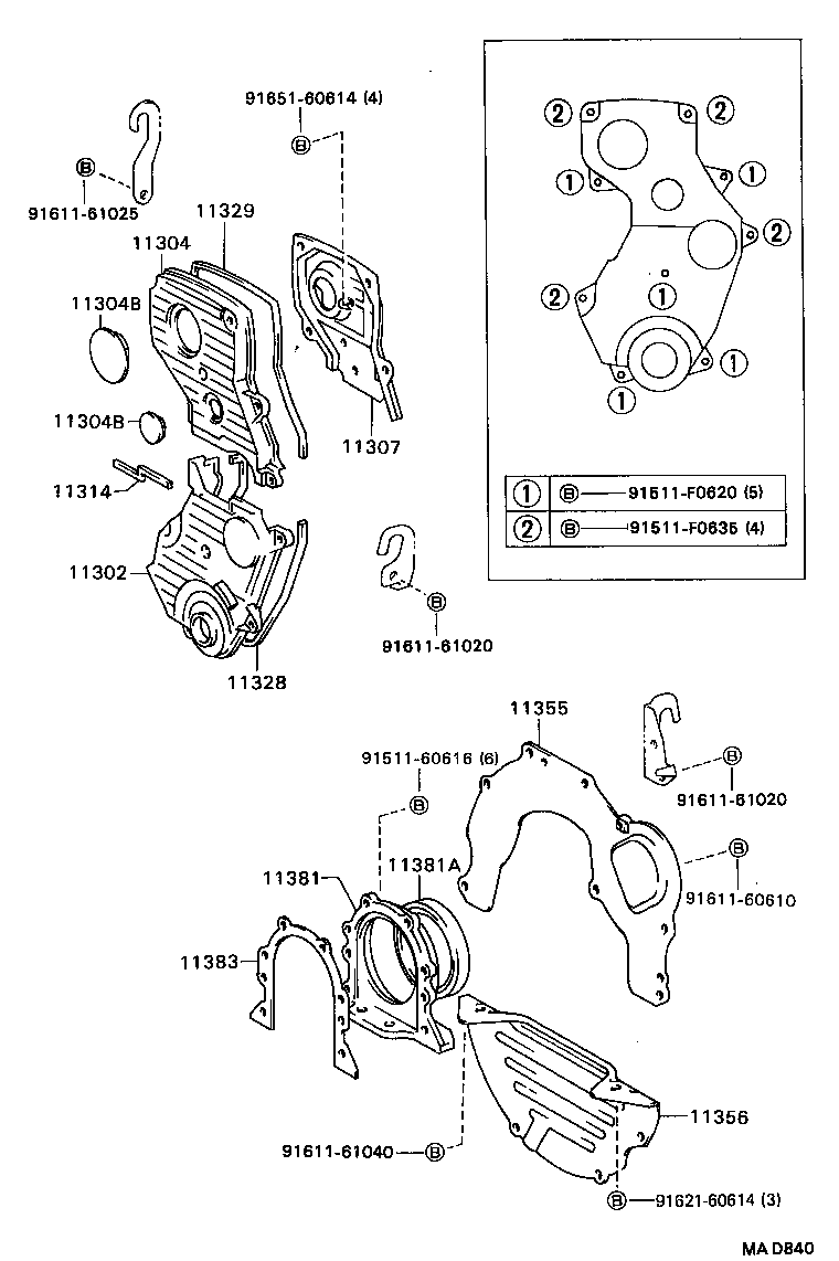  CELICA |  TIMING GEAR COVER REAR END PLATE