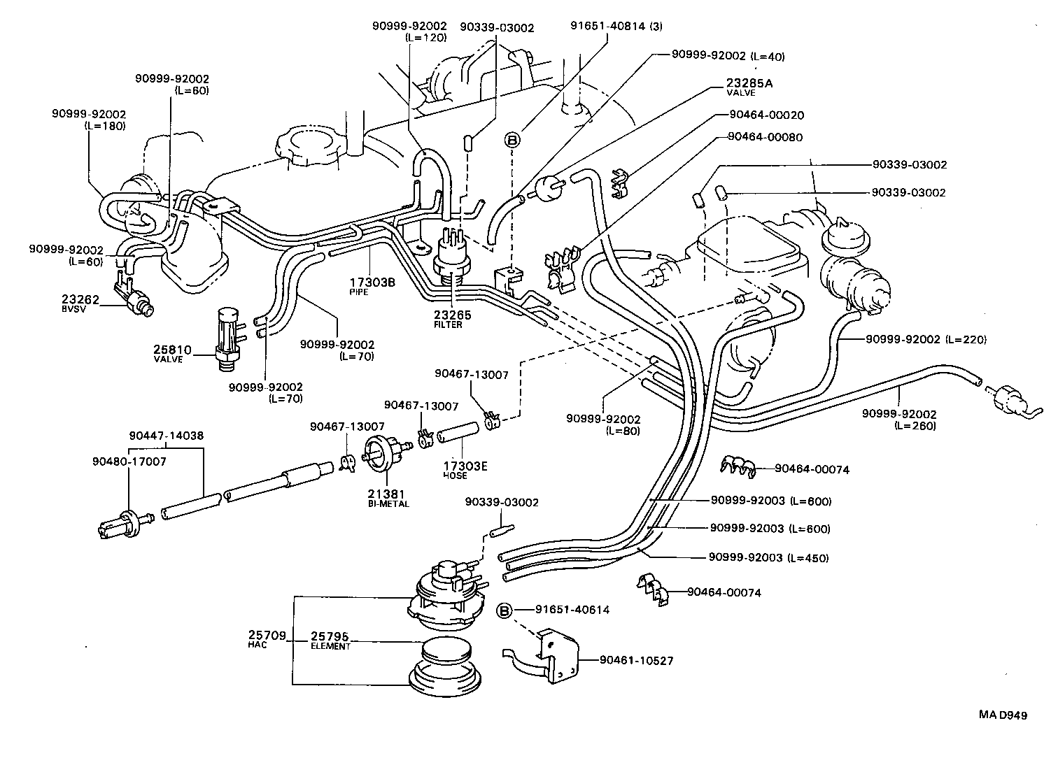  HILUX |  VACUUM PIPING