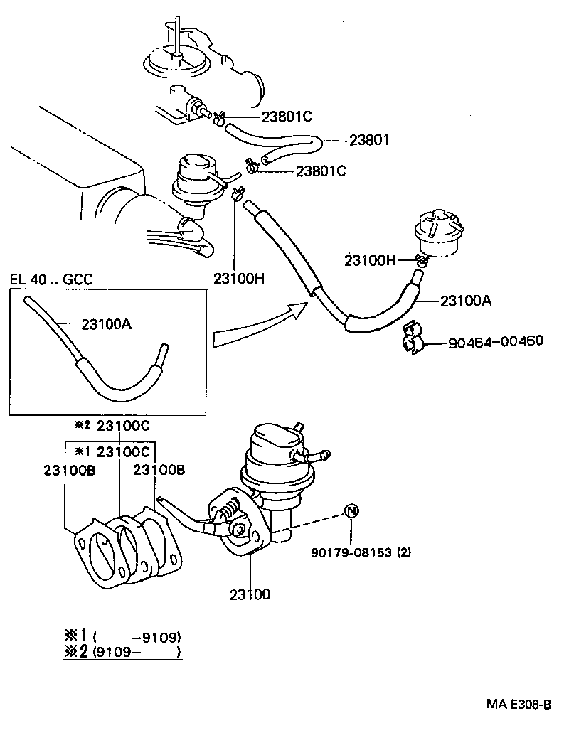  TERCEL |  FUEL PUMP PIPE