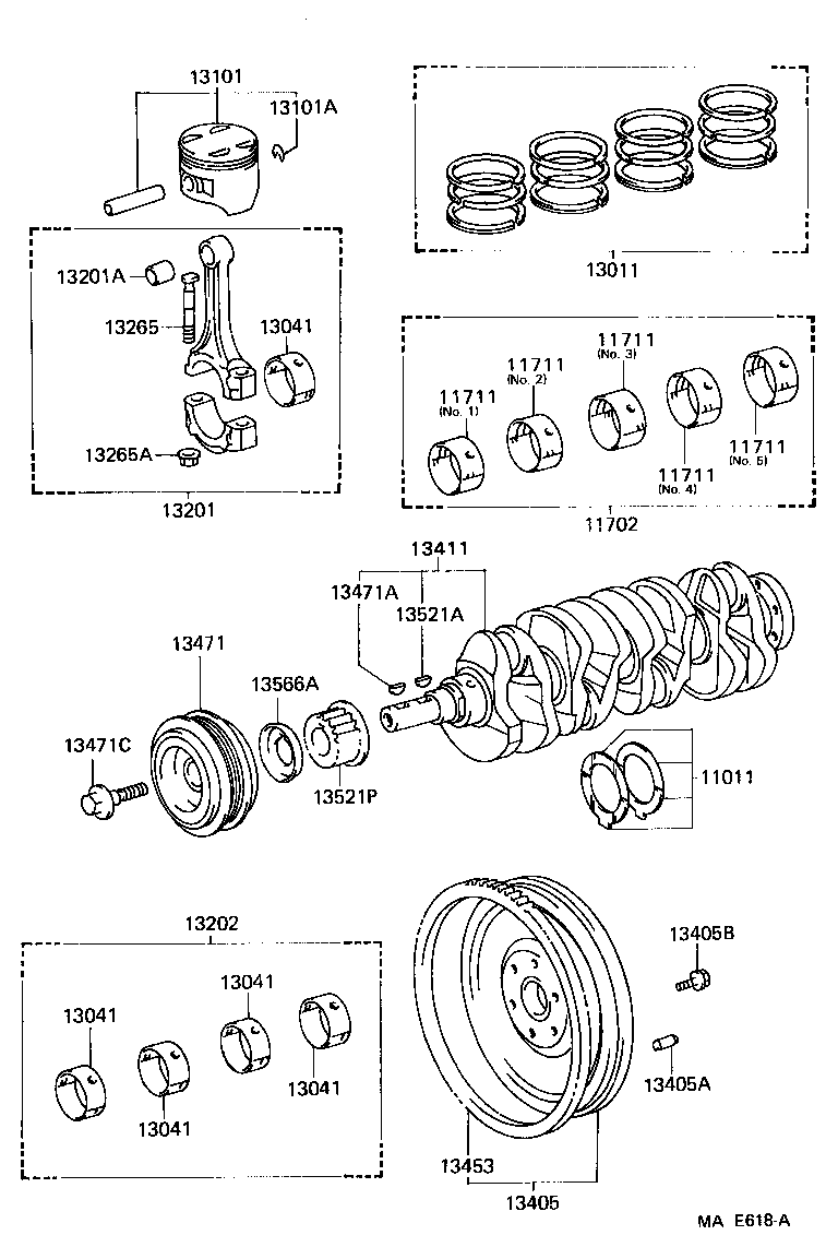  CAMRY NAP SED WG |  CRANKSHAFT PISTON