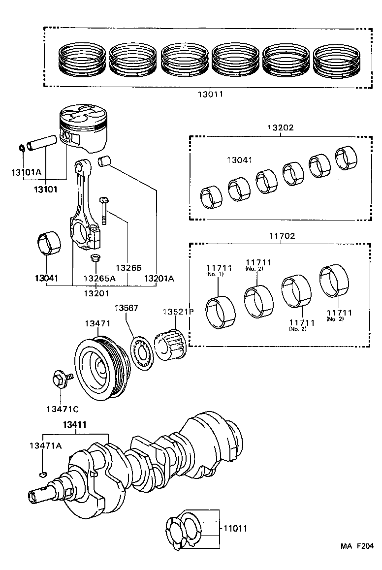  ES300 |  CRANKSHAFT PISTON