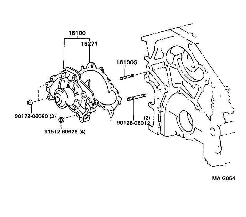  CAMRY NAP SED WG |  WATER PUMP