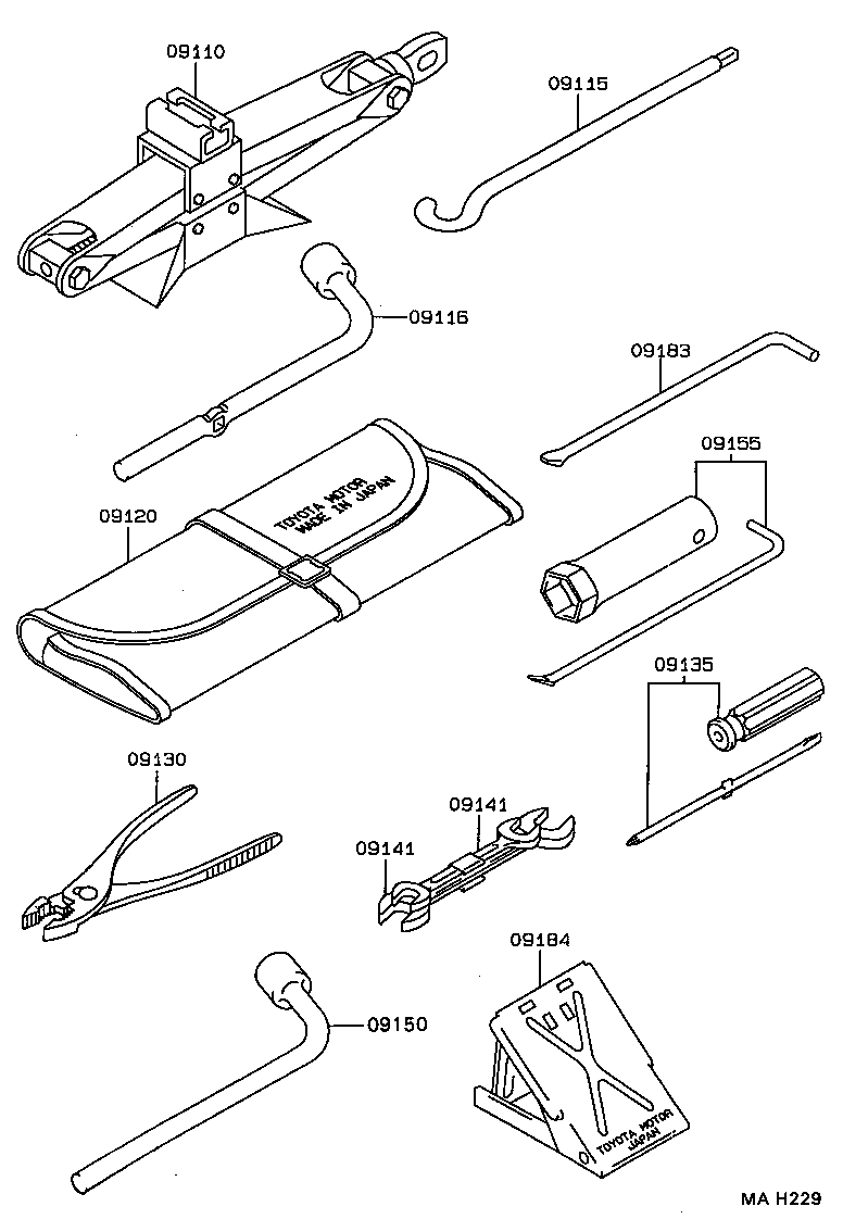  CRESSIDA WAGON |  STANDARD TOOL