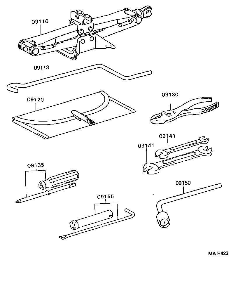  TERCEL |  STANDARD TOOL