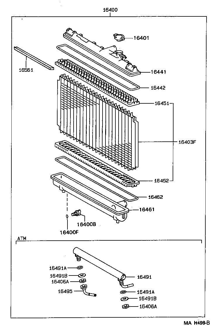  TERCEL |  RADIATOR WATER OUTLET