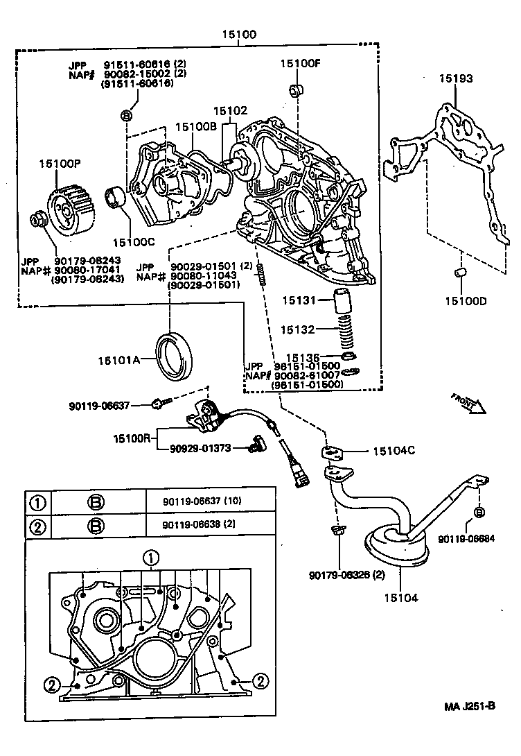  CAMRY NAP SED WG |  ENGINE OIL PUMP