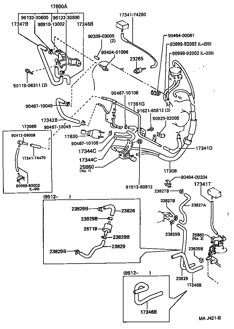  CAMRY NAP SED WG |  VACUUM PIPING