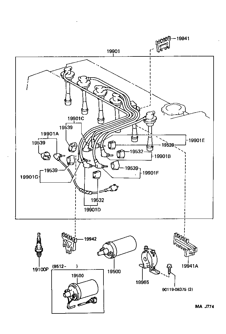  CROWN |  IGNITION COIL SPARK PLUG