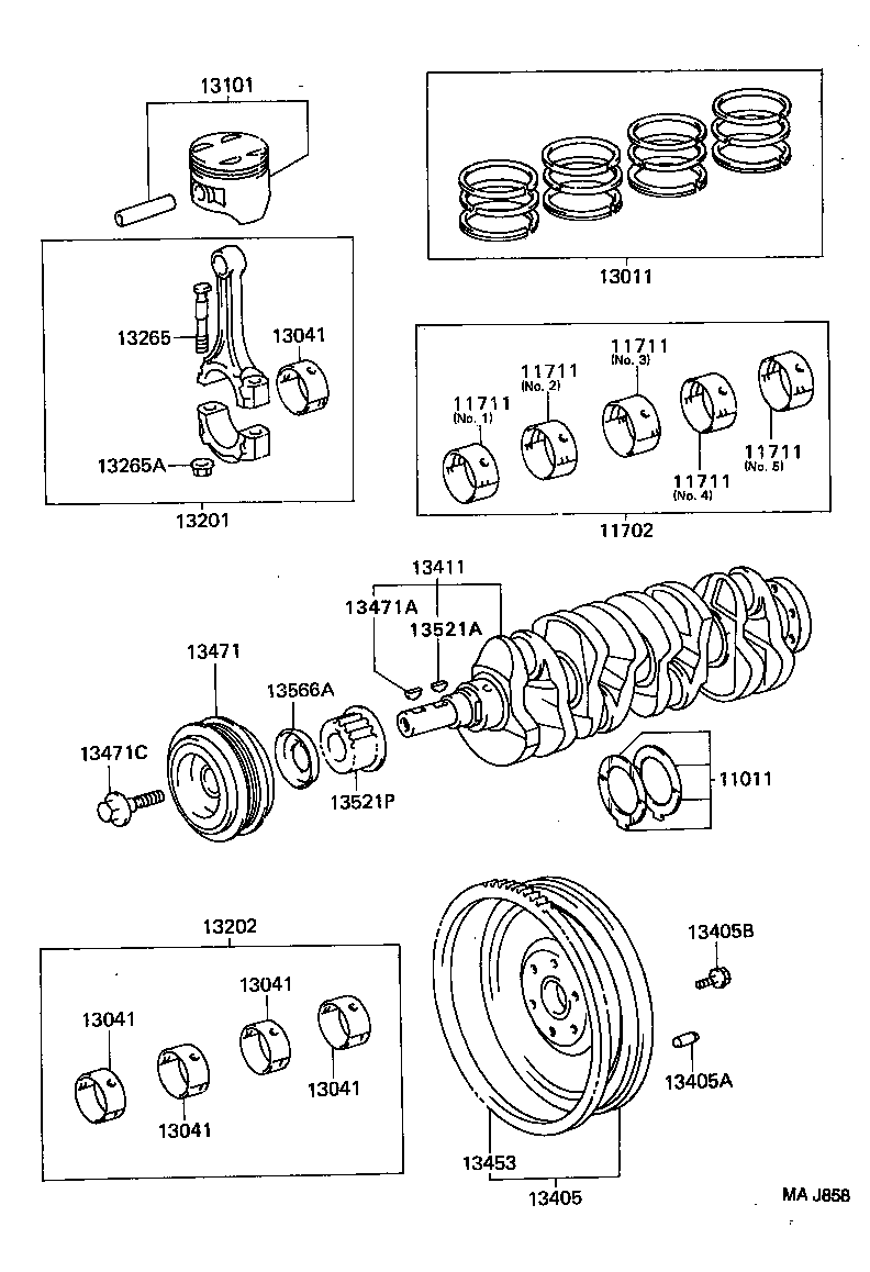  CORONA SED UKP |  CRANKSHAFT PISTON