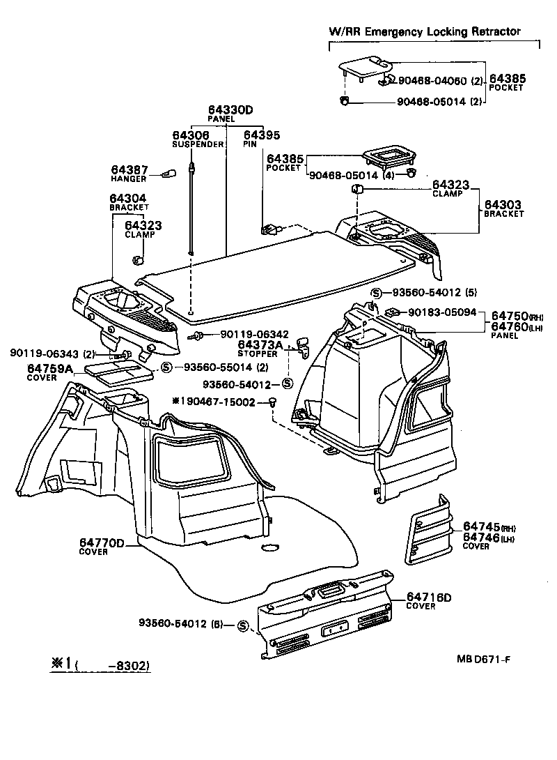  TERCEL |  DECK BOARD DECK TRIM COVER