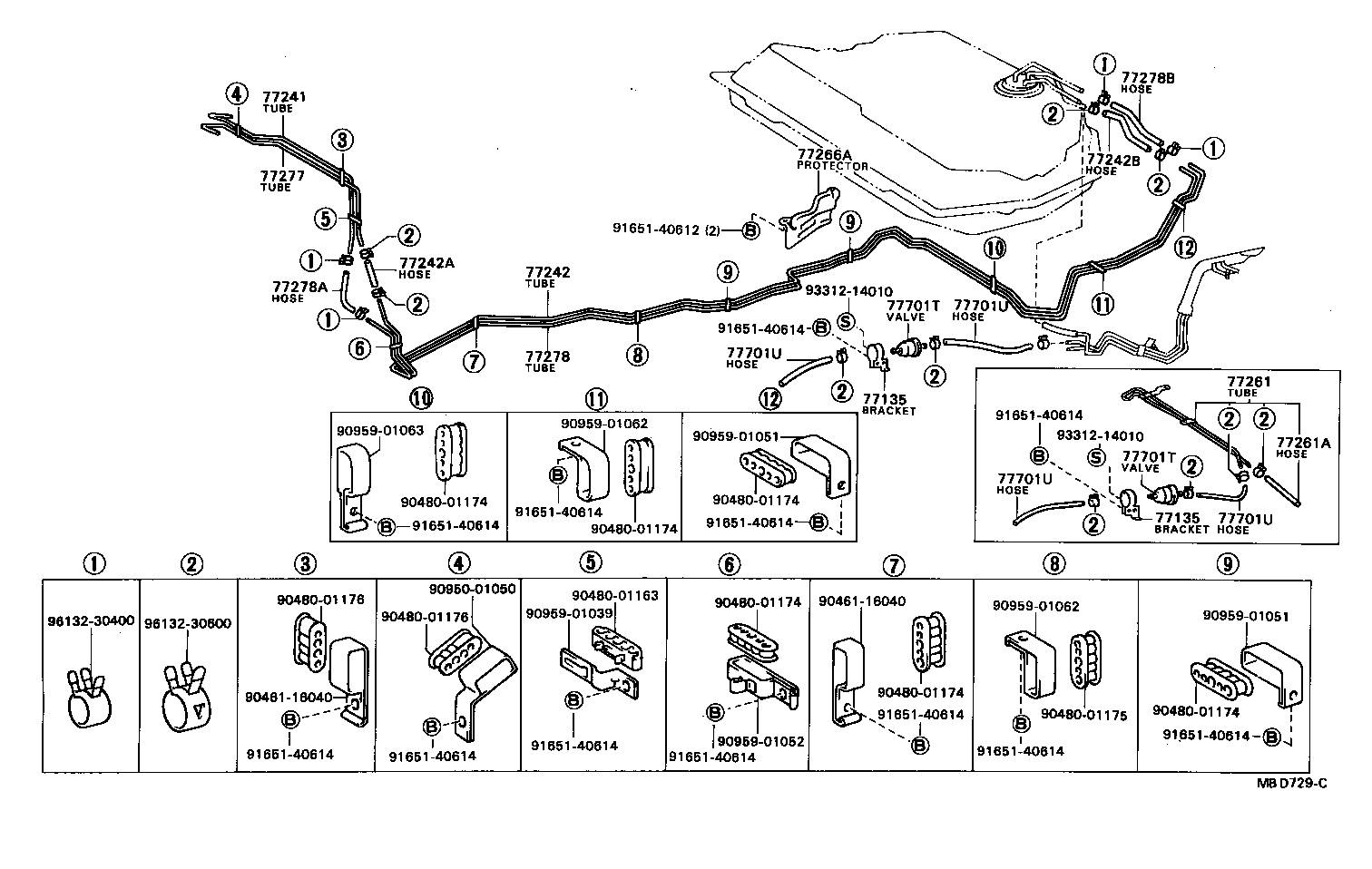  TERCEL |  FUEL TANK TUBE