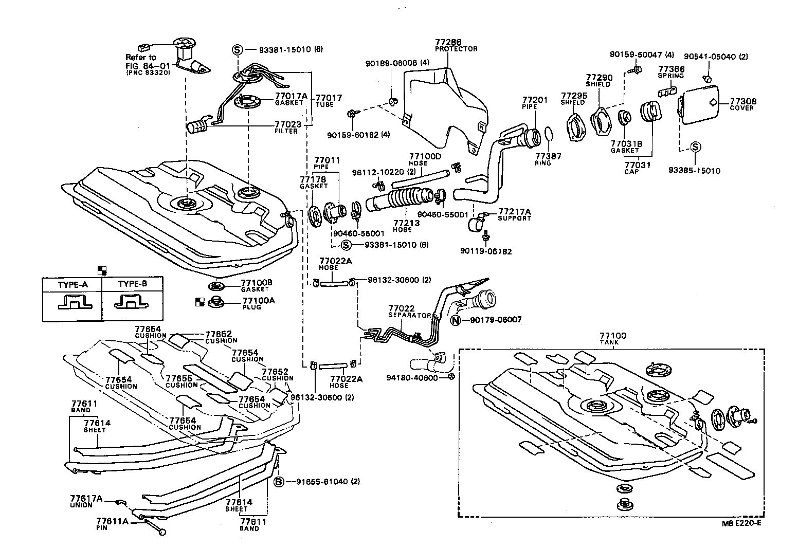  TERCEL |  FUEL TANK TUBE