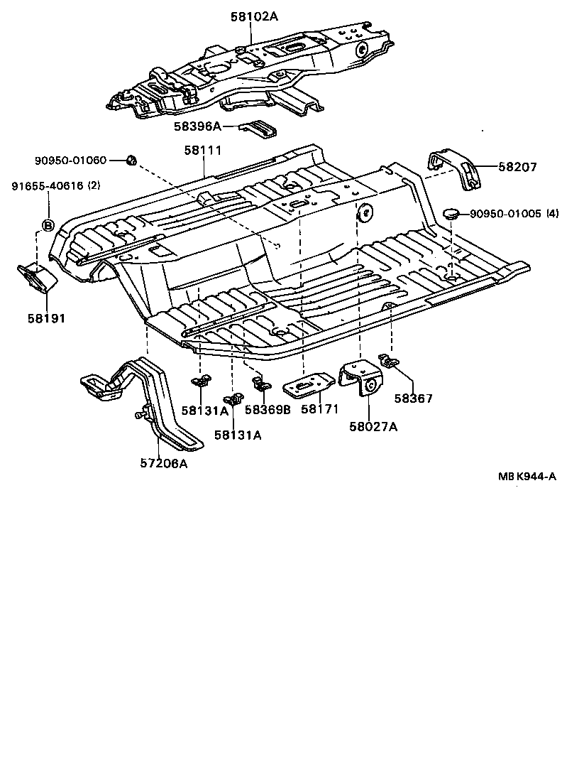  CAMRY |  FLOOR PAN LOWER BACK PANEL