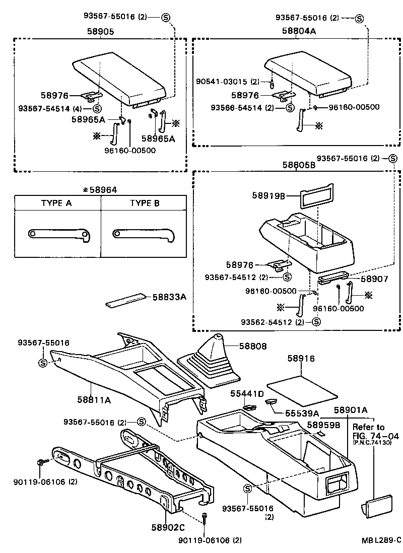  CAMRY |  CONSOLE BOX BRACKET