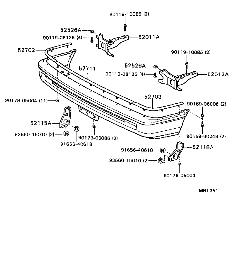  CAMRY |  FRONT BUMPER BUMPER STAY