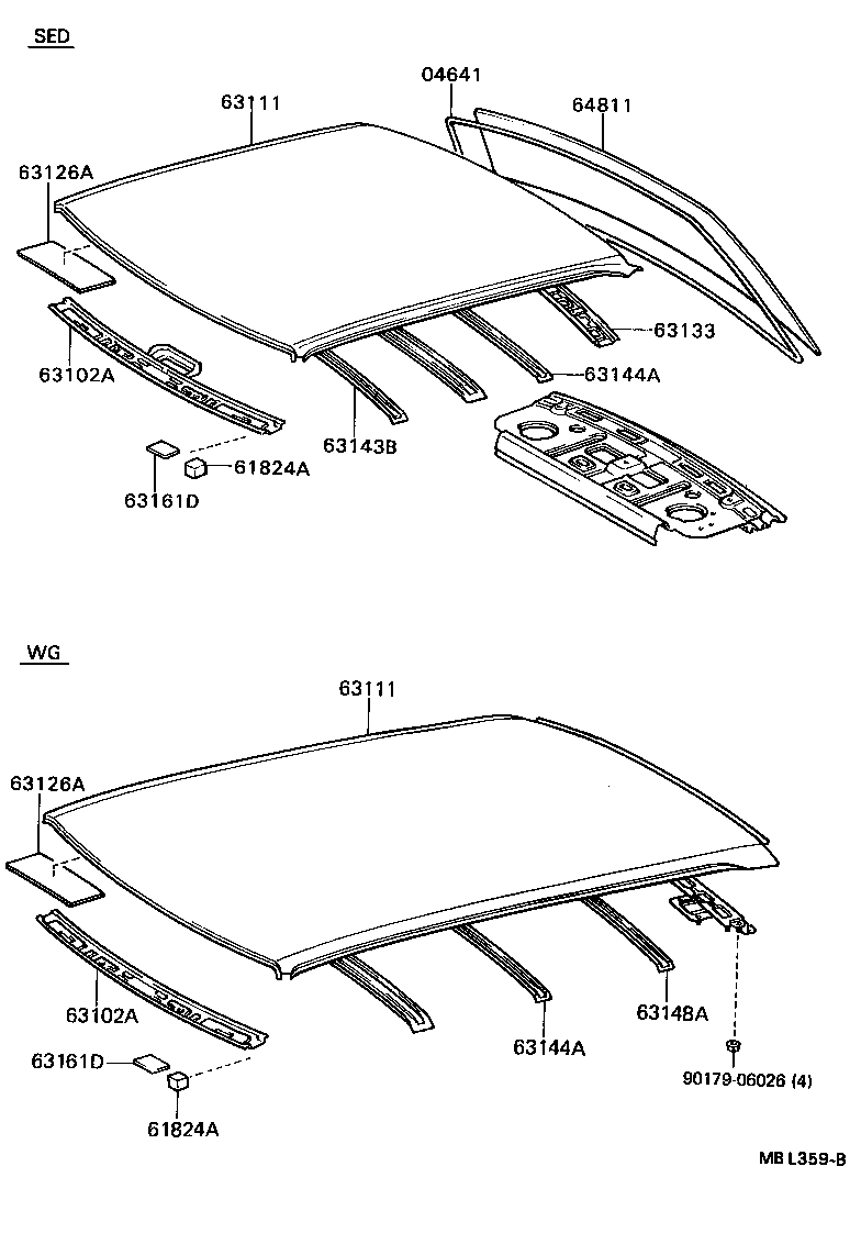  CAMRY |  ROOF PANEL BACK WINDOW GLASS