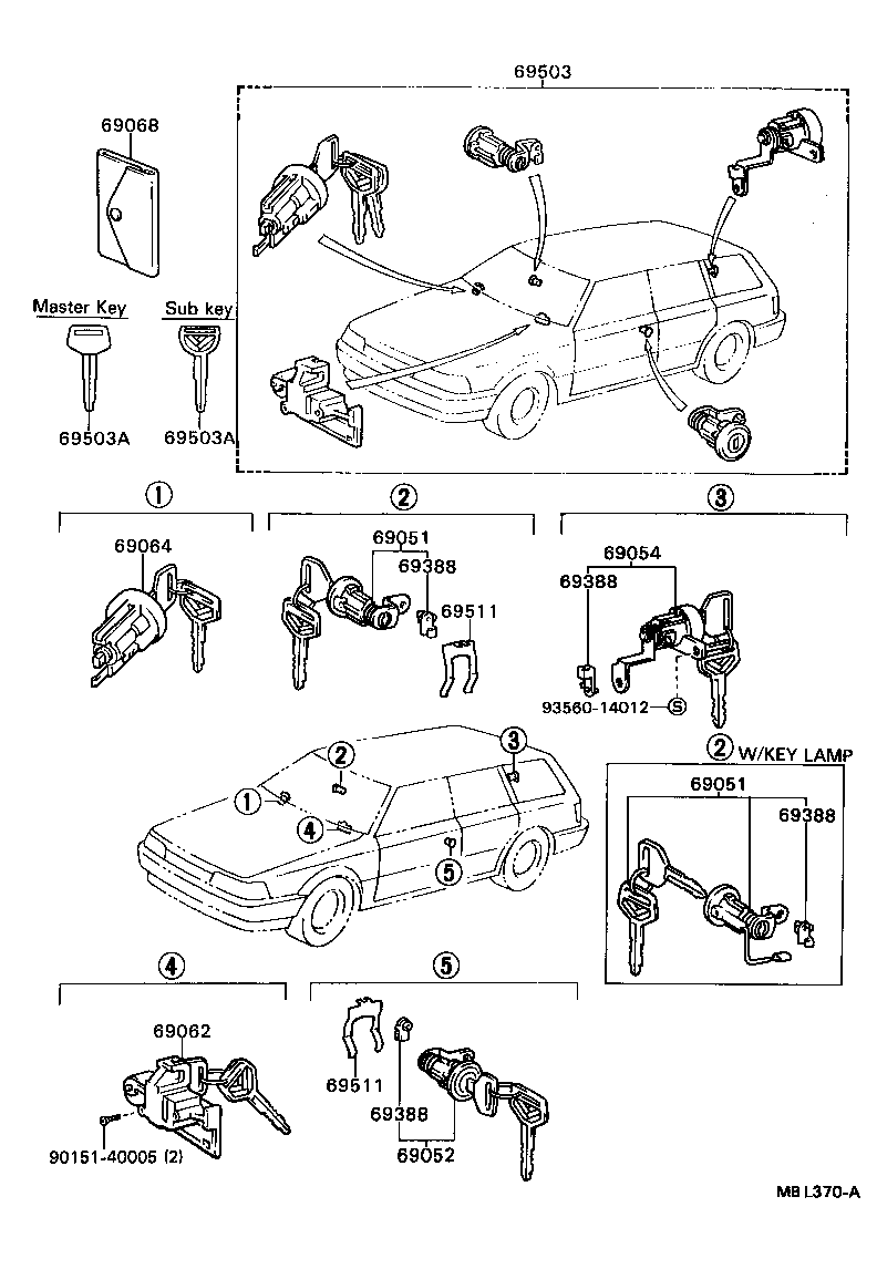 CAMRY |  LOCK CYLINDER SET