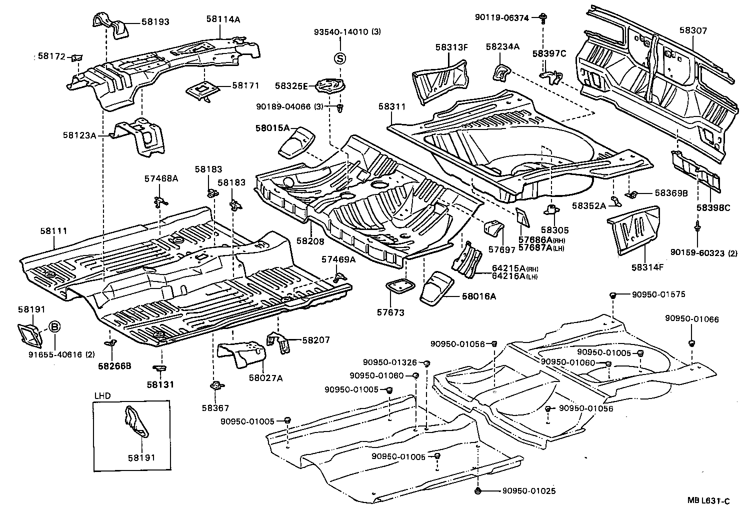  CELICA |  FLOOR PAN LOWER BACK PANEL