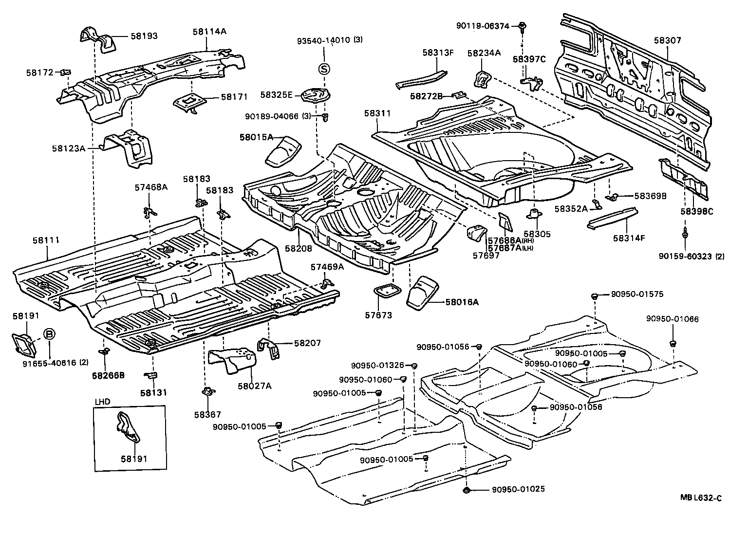  CELICA |  FLOOR PAN LOWER BACK PANEL