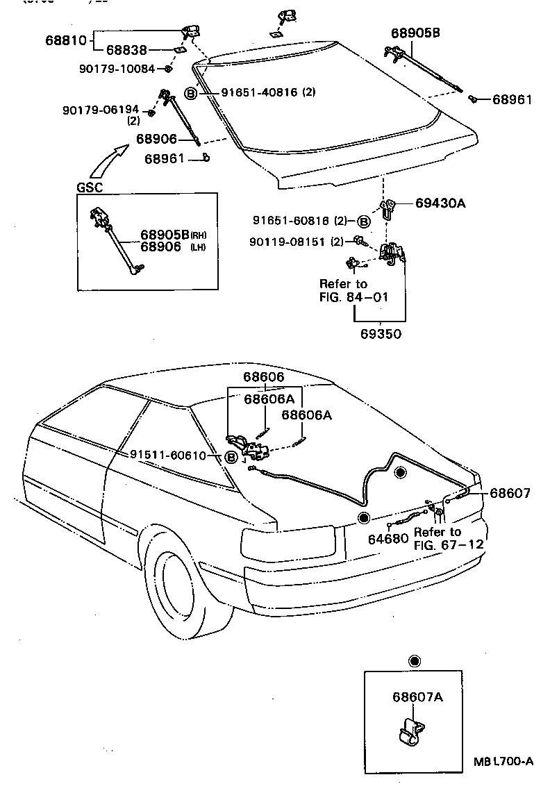  CELICA |  BACK DOOR LOCK HANDLE