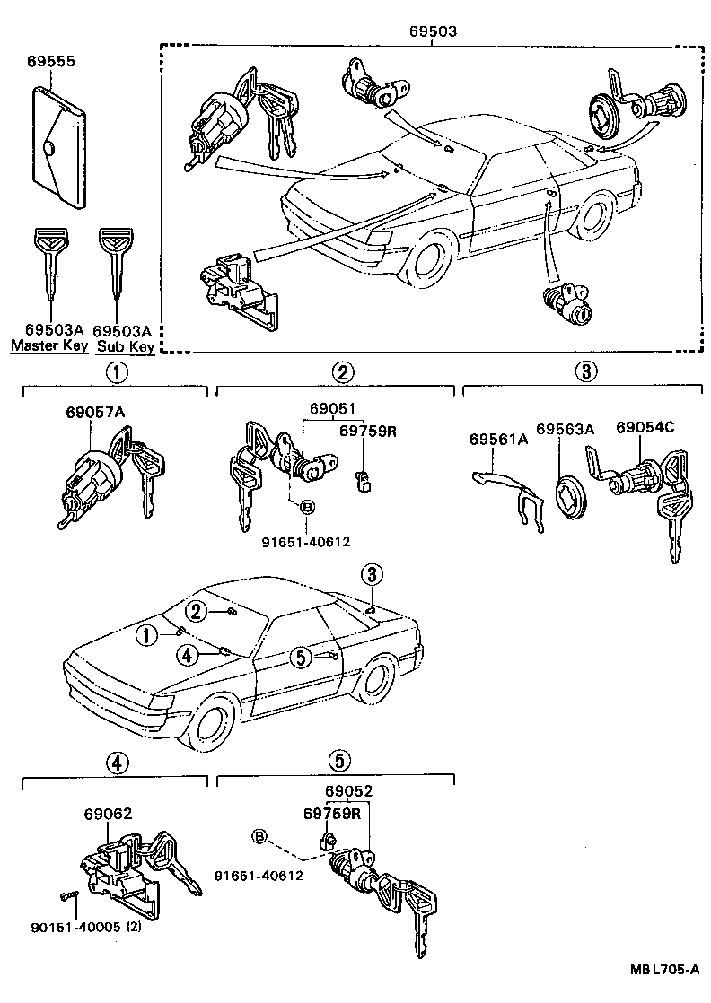 CELICA |  LOCK CYLINDER SET