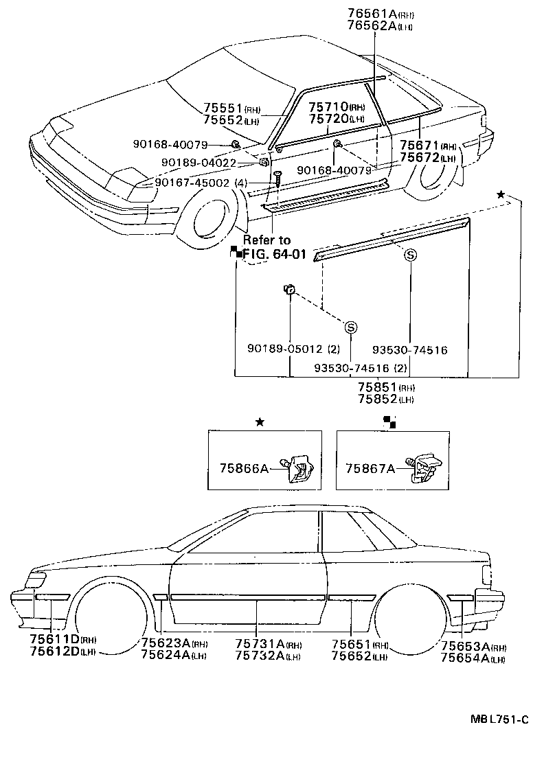  CELICA |  SIDE MOULDING