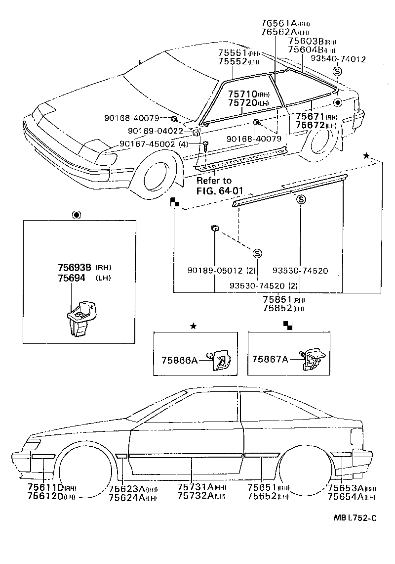  CELICA |  SIDE MOULDING
