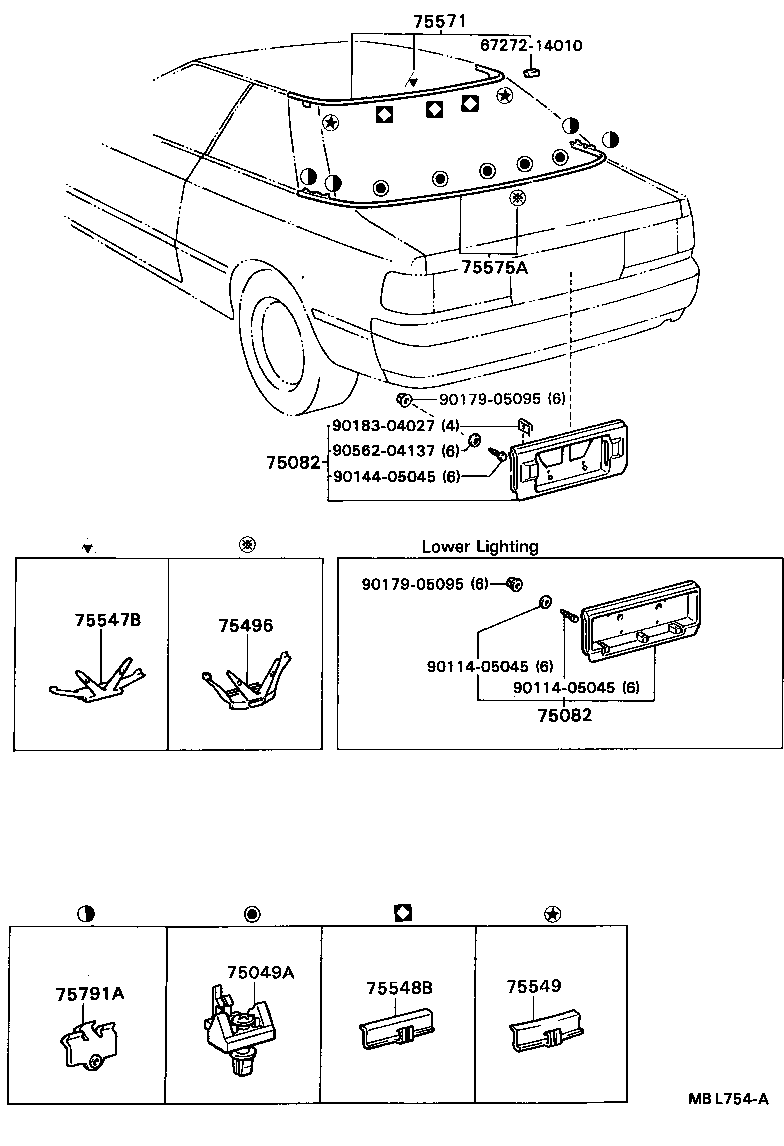  CELICA |  REAR MOULDING