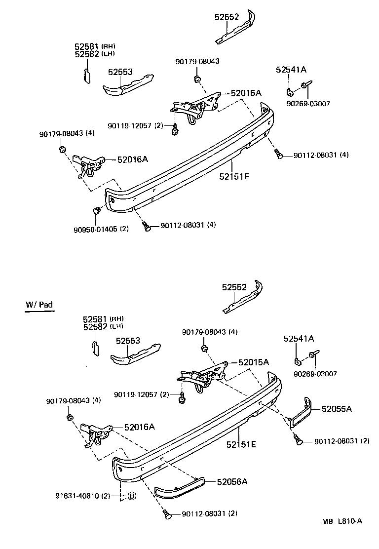  CROWN |  REAR BUMPER BUMPER STAY