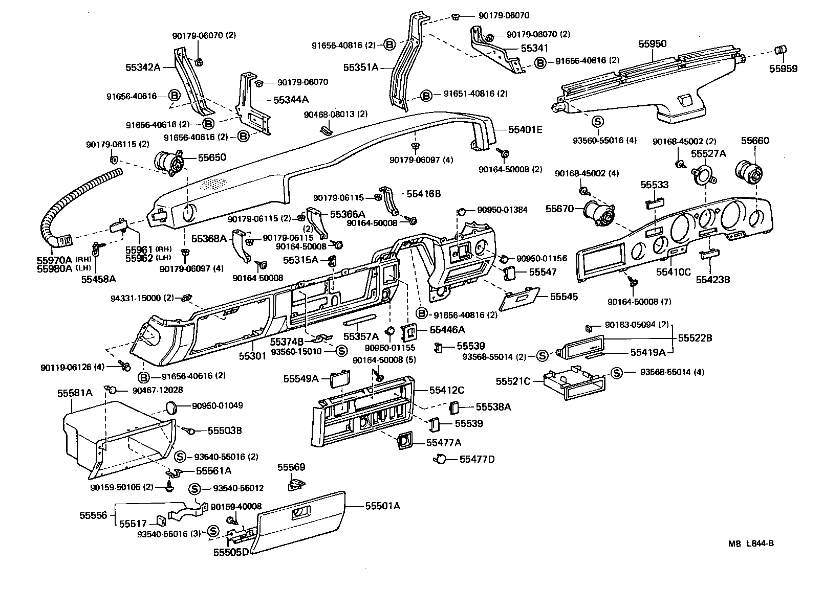  LAND CRUISER 60 |  INSTRUMENT PANEL GLOVE COMPARTMENT
