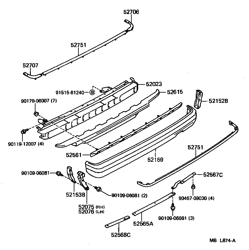  CROWN |  REAR BUMPER BUMPER STAY