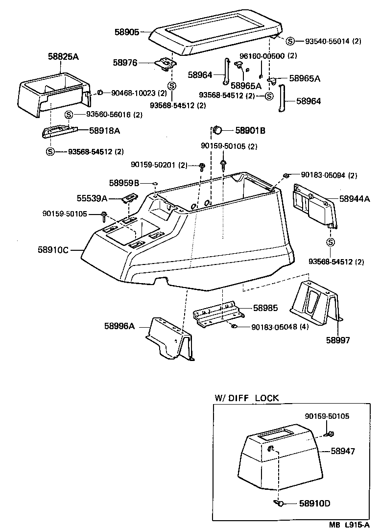  LAND CRUISER 60 |  CONSOLE BOX BRACKET